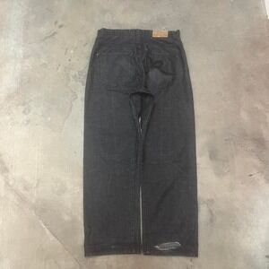 Y2K Rocawear men's grey embroidered baggy jeans loose wide leg 90s 34
